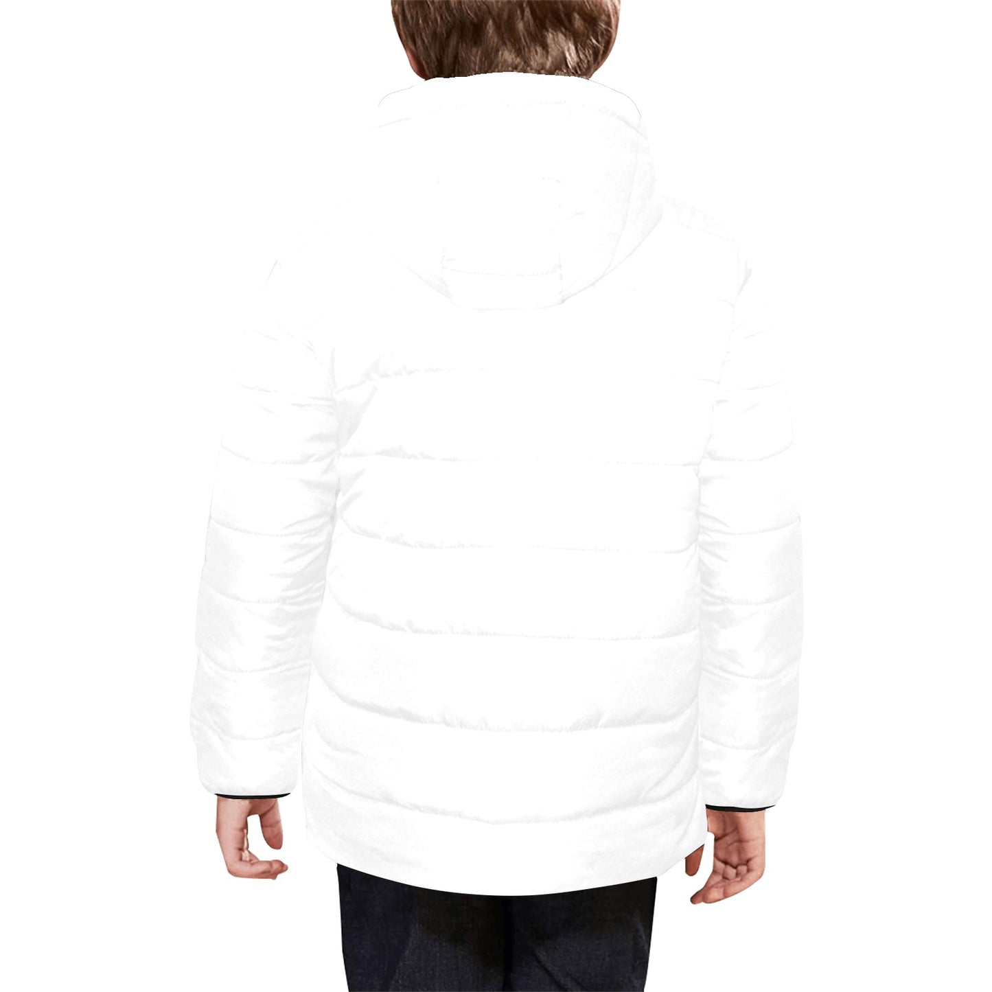 CUSTOMIZABLE  Kids' Padded Hooded Jacket (Model H45)